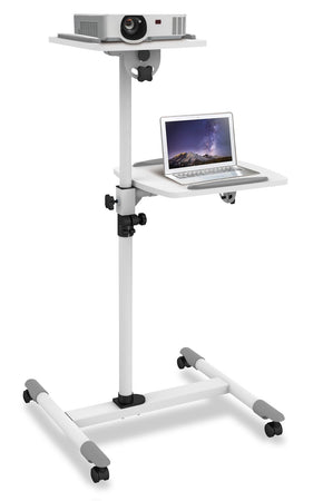 Carrello Supporto per Proiettore Beamer Notebook PC Ripiani Regolabili