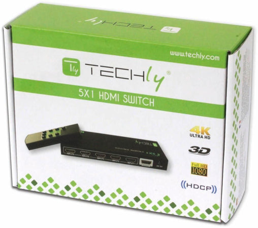 Switch HDMI 5 IN 1 OUT con Telecomando 4K UHD 3D