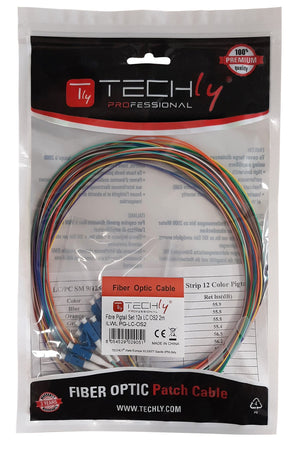 Set 12 Pigtail Fibra Ottica Monomodale OS2 LC 9/125 2 m