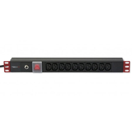 Multipresa 10 Posti VDE da Rack 19'' con Interruttore Spina C14 1U