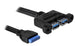 Cavo Interno USB3.0 19 pin Femmina / 2x USB A Femmina da Pannello