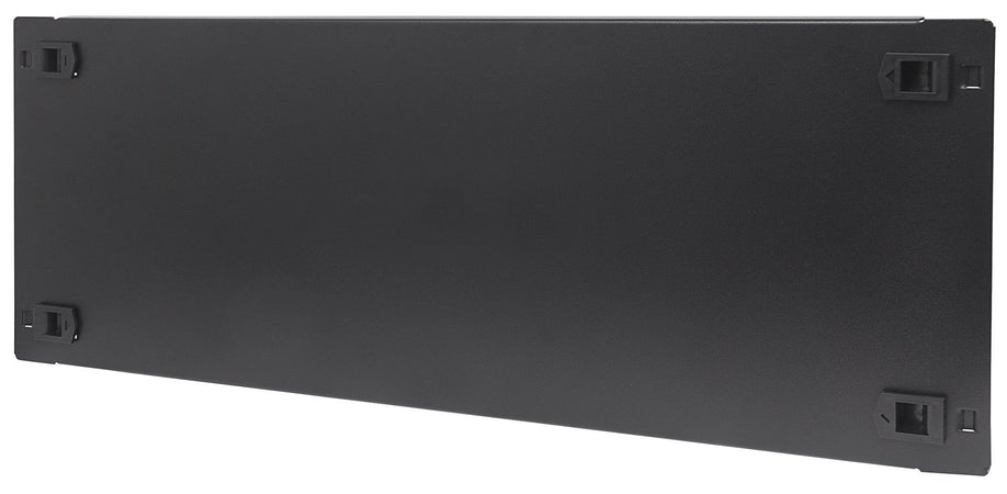 Pannello Cieco Toolless a Clip per Armadi Rack 19'' 4U Nero