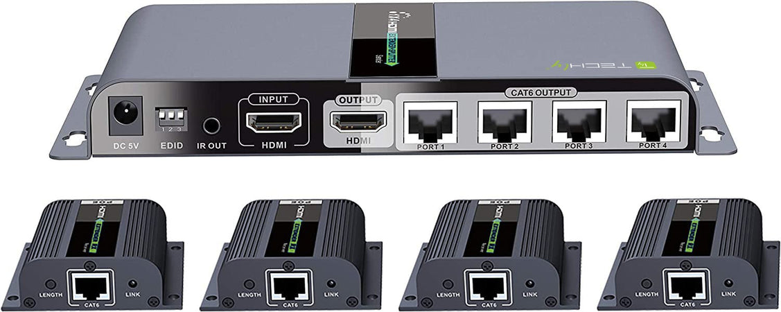 Extender Splitter HDMI 1x4 PoE con IR su Cavo Cat.6 fino 40m