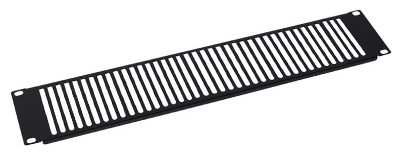 Pannello di Chiusura Ventilato 2U Nero per Rack Audio Video