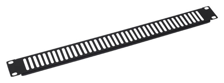 Pannello di Chiusura Ventilato 1U Nero per Rack Audio Video
