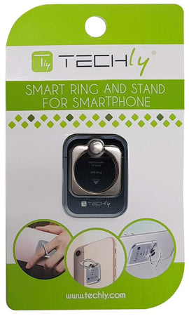 Anello e Supporto per Smartphone Nero