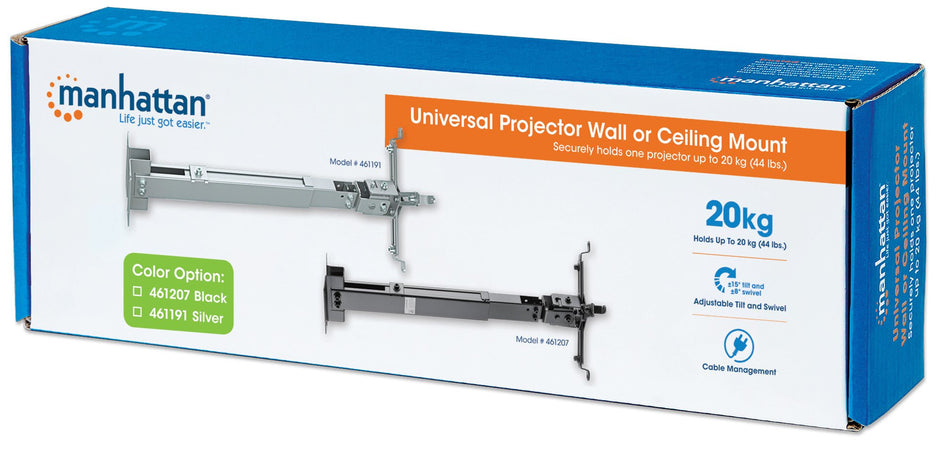 Staffa Universale a Parete-Soffitto per Proiettori Estensione 43-65 cm
