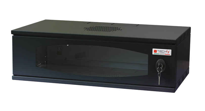 Armadio Rack 19'' a Muro 3U prof. 320 Nero Assemblato