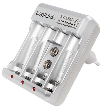 Caricabatterie per AA / AAA / 9V Ni-MH / Ni-Cd