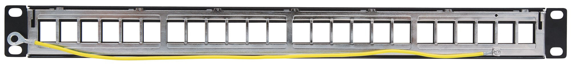 Pannello Patch Modulare Senza Frutti 24 Posti Nero