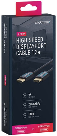 Cavo Audio/Video DisplayPort M/M 2m Alta Qualità