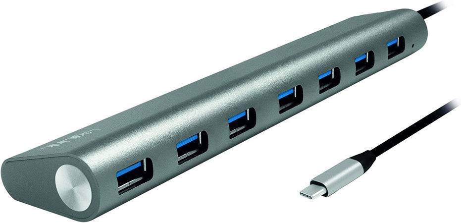 Hub USB-C&trade SuperSpeed 7 Porte Alluminio Silver