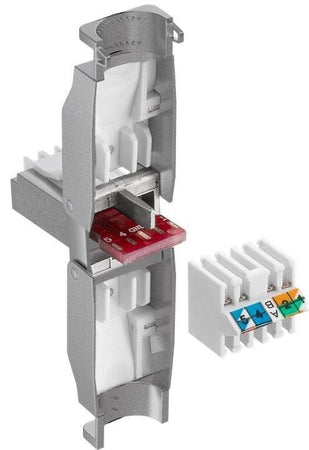 Plug RJ45 Cat.6 Schermato STP Tooless con fermacavo