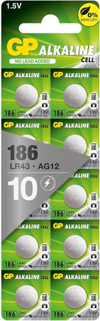 Blister 10 Batterie Alcaline Specialistiche a Bottone LR43