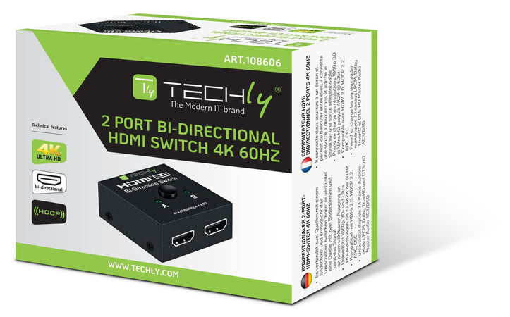 Switch HDMI 2 porte Bidirezionale 4K 60Hz