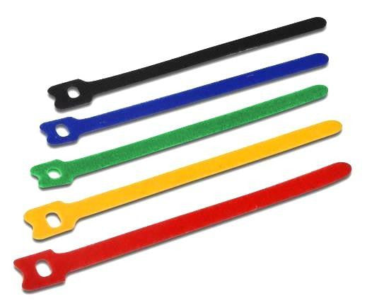 Fascette Fermacavo Multicolor in Feltro Adesivo Set da 10pz