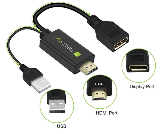 Adattatore Convertitore da HDMI&trade a Displayport con USB 4K 30Hz