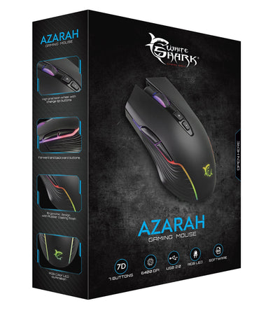 Mouse Gaming 6400 Dpi GM-5003 AZARAH RGB Nero