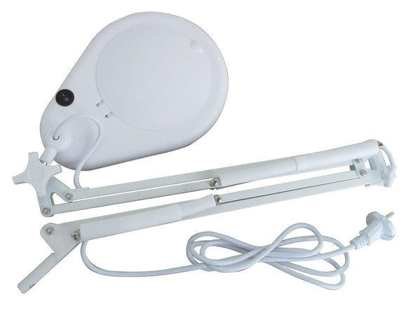 Lente d'ingrandimento con lampada e morsetto