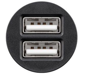 Caricatore Compatto da Auto 2 porte USB max.12W/2.4A Nero