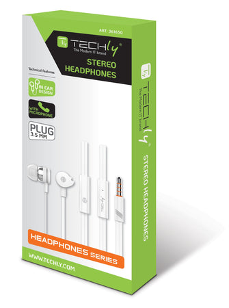 Auricolari Stereo In-Ear con Microfono Bianchi