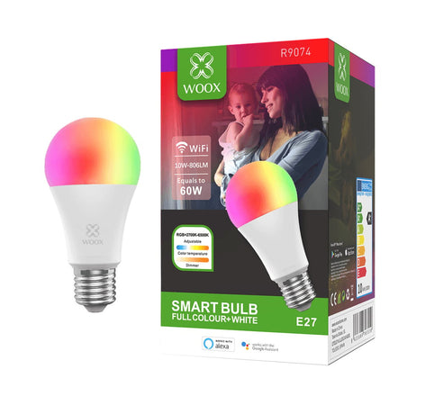 Lampadina LED E27 806lm WiFi Controllo Vocale Alexa, R9074 Classe F