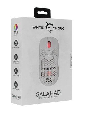 Gaming Mouse Galahad RGB 6400 6D dpi bianco