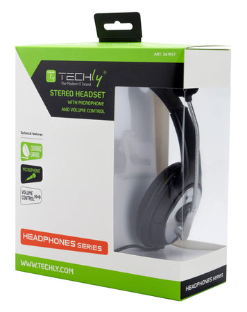 Cuffia Stereo con Microfono e Controllo Volume