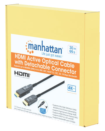 Cavo HDMI&trade Attivo in Fibra Ottica con Connettore Staccabile 30m