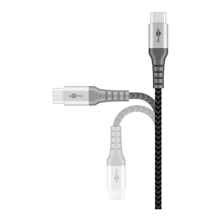 Cavo Tessile USB-C&trade Maschio/USB-C&trade Maschio 0,5 m Grigio
