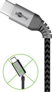 Cavo USB-C&trade a USB A Connettori in Metallo e Rivestimento Tessuto 0,5m