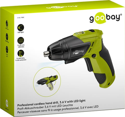 Trapano Professionale Avvitatore a Batteria 3,6V con Luce LED