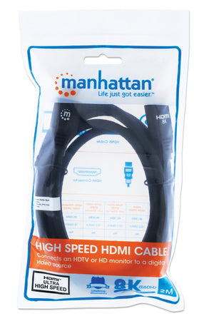 Cavo HDMI con Ethernet ad Altissima Velocità Certificato 8K@60Hz eARC 2m