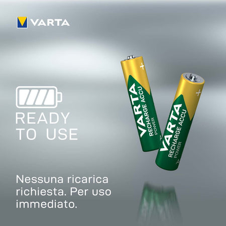 Blister 2 Batterie Ricaricabili Mini Stilo AAA 800 mAh