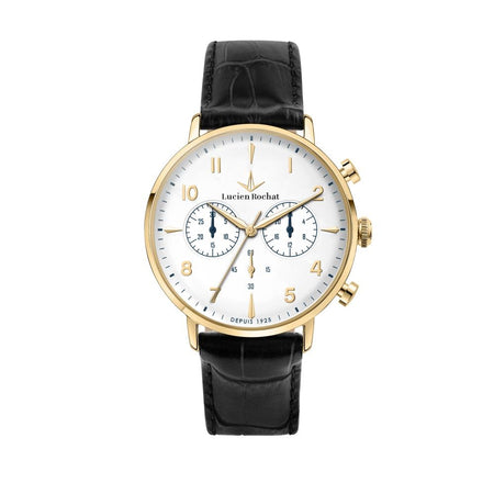 Orologio LUCIEN ROCHAT uomo GarCon cronografo pelle / bianco