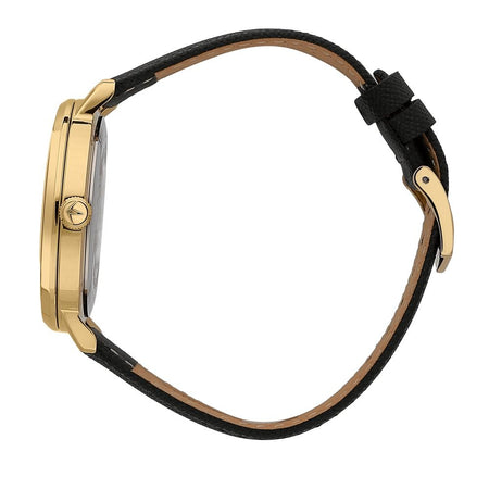 Orologio LUCIEN ROCHAT uomo GarCon data pelle nero / oro