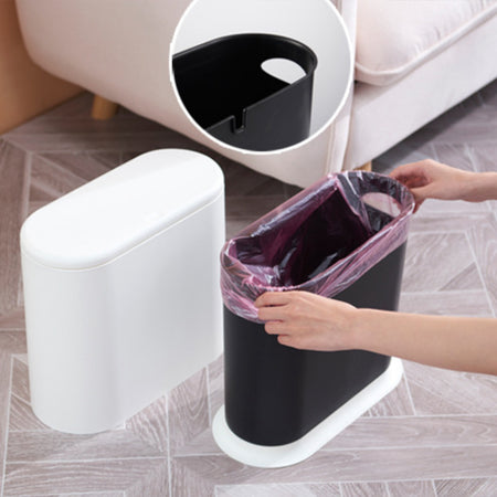 Pattumiera da Bagno in Poliuretano Bianco Salvaspazio 9 litri Apertura Push