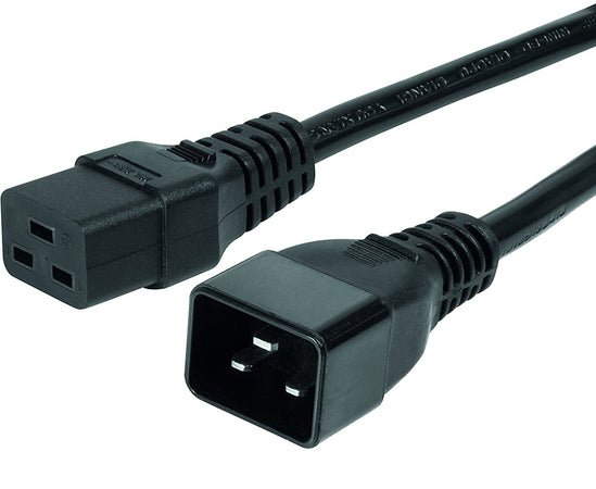 Cavo Prolunga di Alimentazione C19 F a C20 M 2,0 mt nero