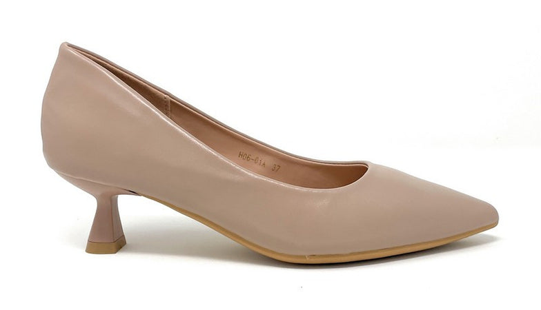 Francesco Milano décolleté in pelle beige H06-01A
