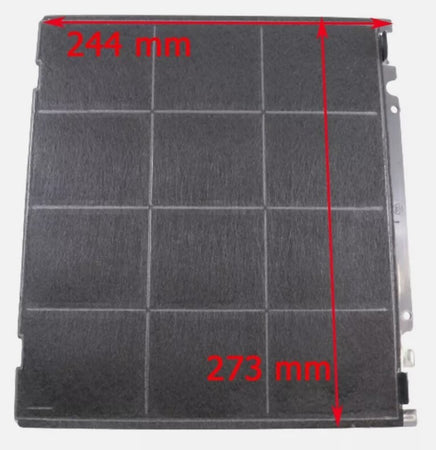 Filtro carobe attivo antiodore TYPE D242 244x273 mm per cappa cucina Faber