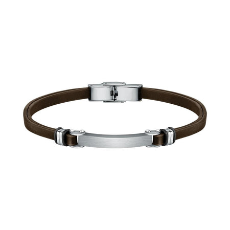 Bracciale SECTOR uomo Bandy pelle marrone / tag