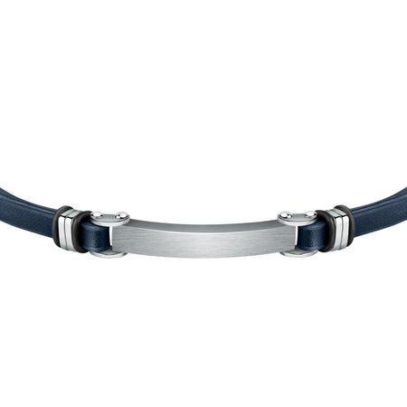 Bracciale SECTOR uomo Bandy pelle blu / acciaio