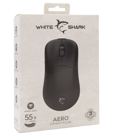 Mouse Ottico Gaming Wireless USB-C&trade 6400 dpi Nero, AERO