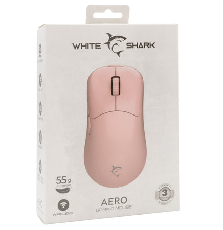 Mouse Ottico Gaming Wireless USB-C&trade 6400 dpi Rosa, AERO