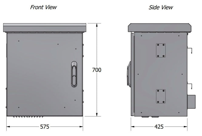 Armadio Rack 19'' Fissaggio a Palo P 425 mm IP66 Maxi