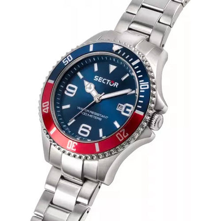 Orologio SECTOR uomo 230 datario acciaio blu / rosso