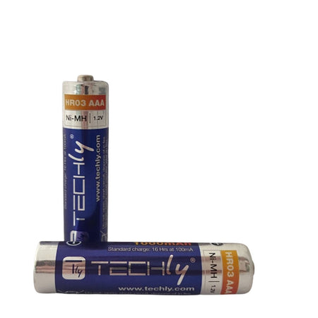 Blister 2 Batterie Ricaricabili Mini Stilo HR03 AAA 1000 mAh