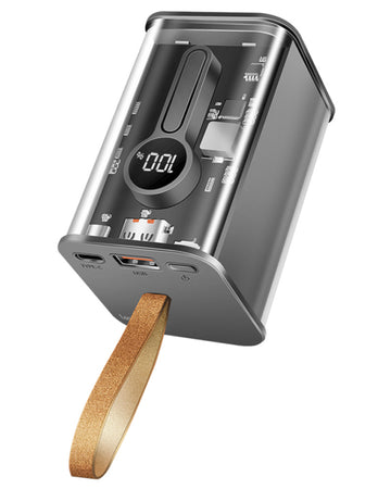 Power Bank 20000 mAh 1x USB-A 1x USB-C&trade con Display PD & QC Trasparente