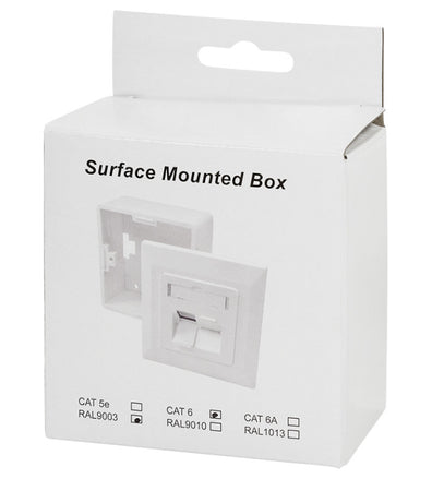 Presa a Muro Esterna 2xRJ45 Cat.6 FTP Bianca da incasso