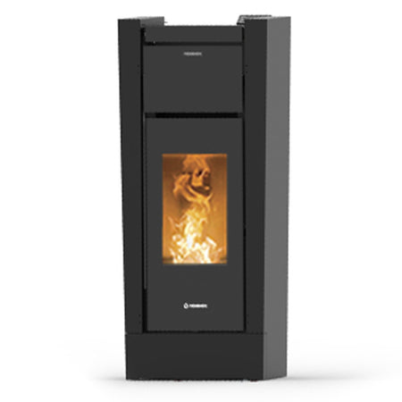 Thermorossi Termostufa a Pellet Creo Supreme Natural Plus Evo 12,3 kW Nero Opaco